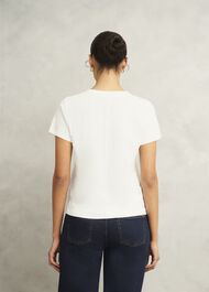 Arianna Cotton Slub T-Shirt, White, hi-res