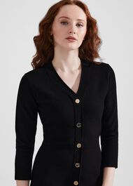 Marlee Knitted Dress, Black, hi-res