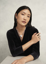 Amica Earrings, Navy Gold, hi-res