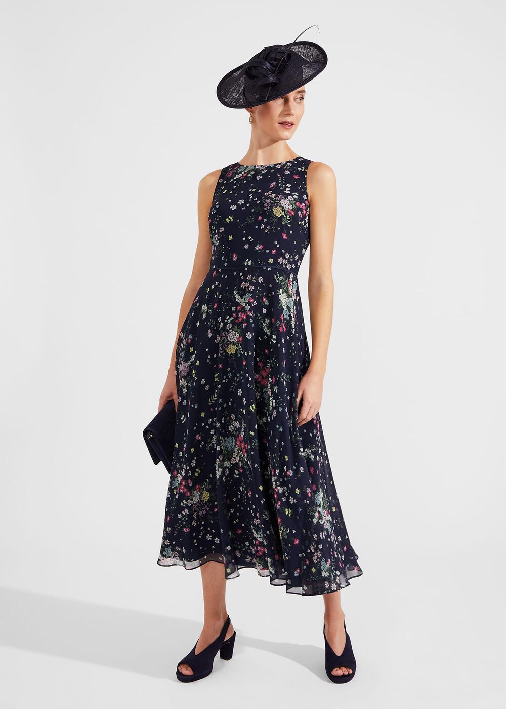 Chelsea Suede Clutch Bag, Midnight, hi-res