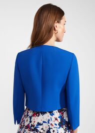 Elize Crepe Jacket, Lapis Blue, hi-res