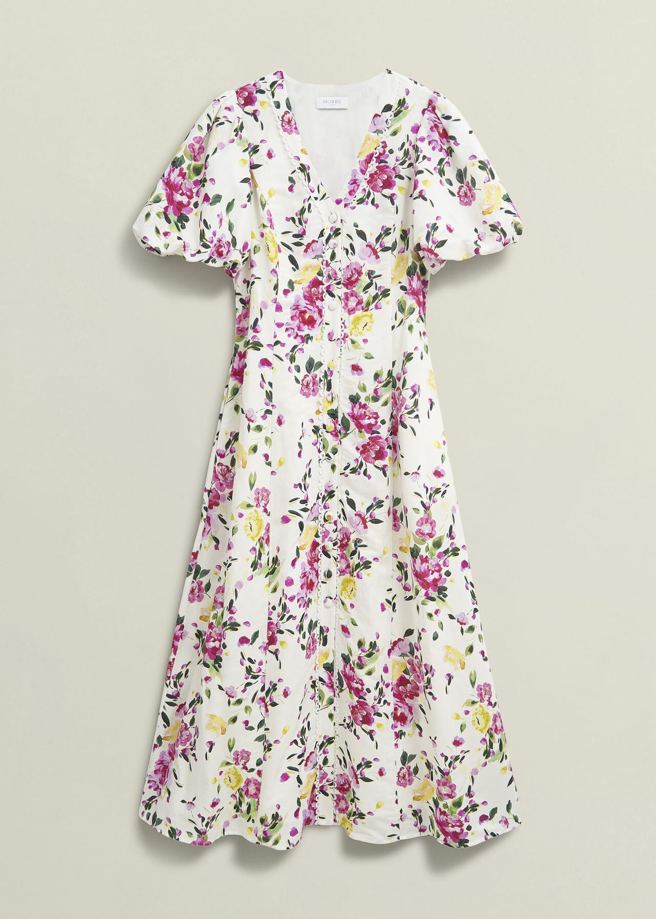 Petite Taylor Linen Dress, Ivory Multi, hi-res