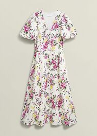 Petite Taylor Linen Dress, Ivory Multi, hi-res