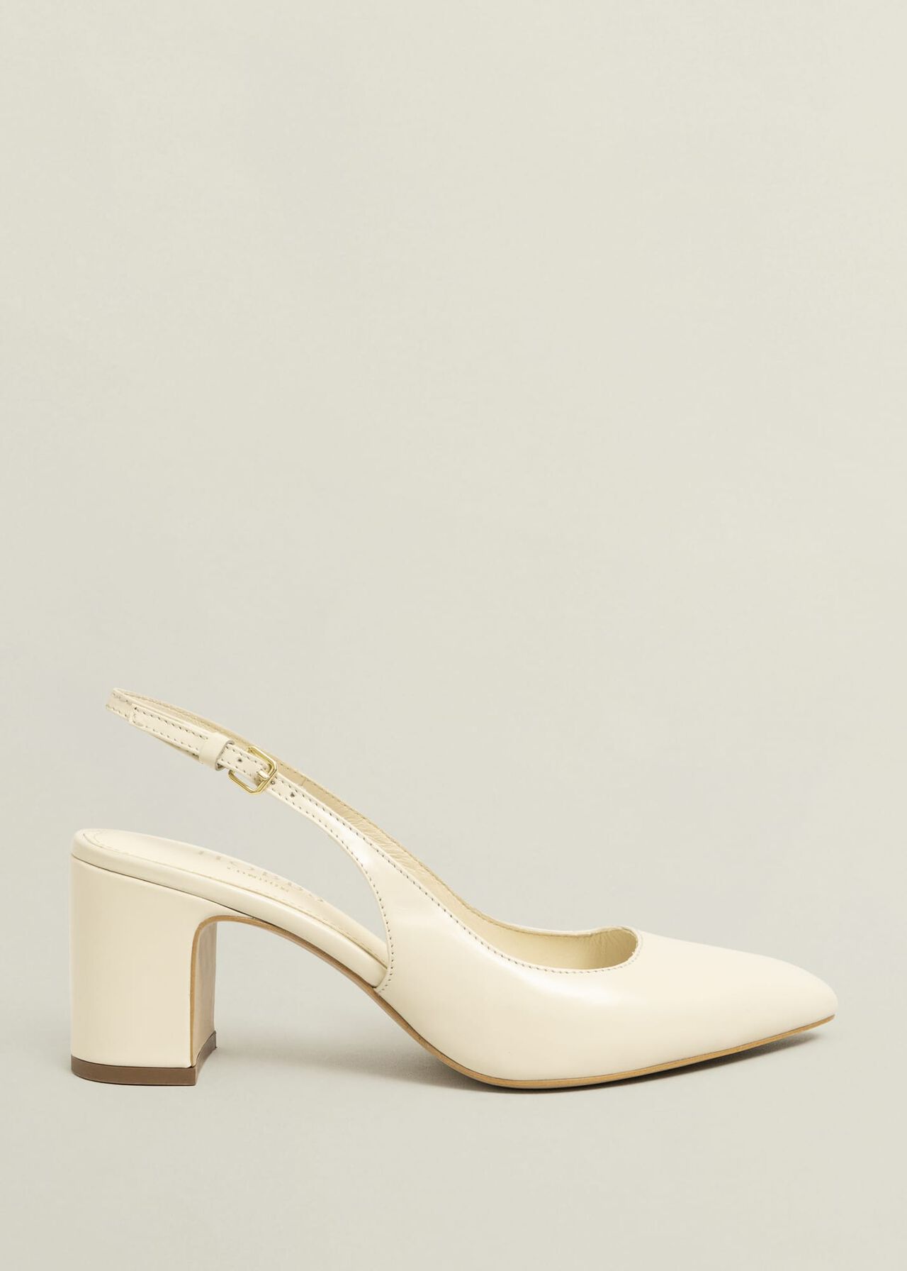 Lily Leather Slingbacks, Buttercream, hi-res