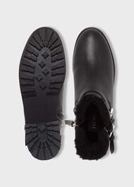 Philippa Leather Ankle Boots, Black, hi-res