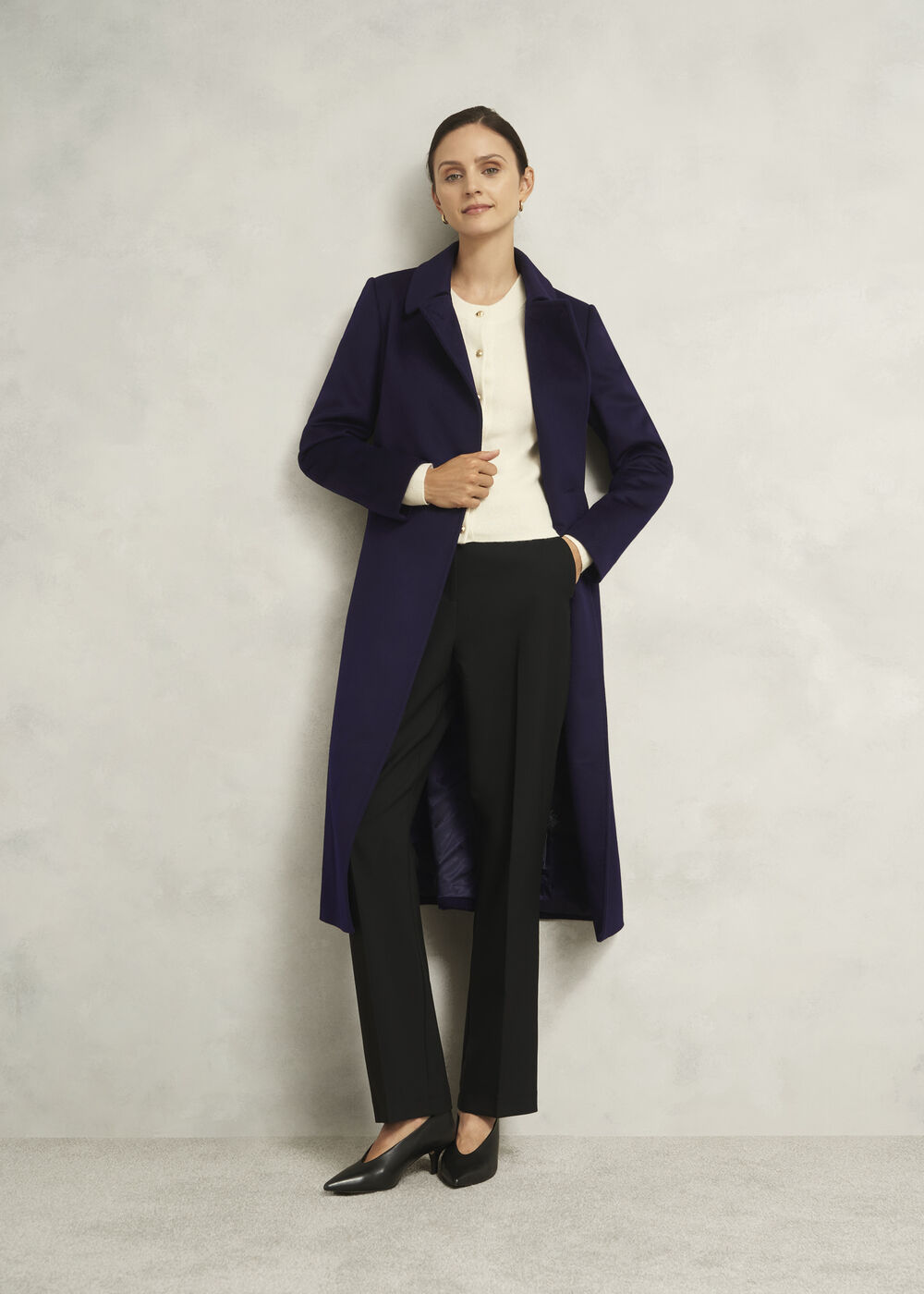 Petite Livia Wool Coat, Midnight Purple, hi-res