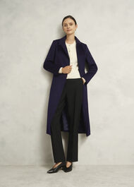 Petite Livia Wool Coat, Midnight Purple, hi-res