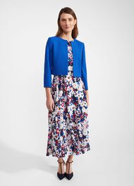 Elize Crepe Jacket, Lapis Blue, hi-res