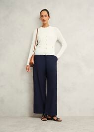 Aubrey Knitted Cardigan, Hobbs Ivory, hi-res