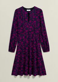 Petite Grace Jersey Dress, Navy Pink, hi-res