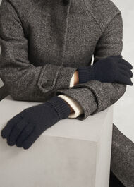 Carys Knit Gloves, Black, hi-res
