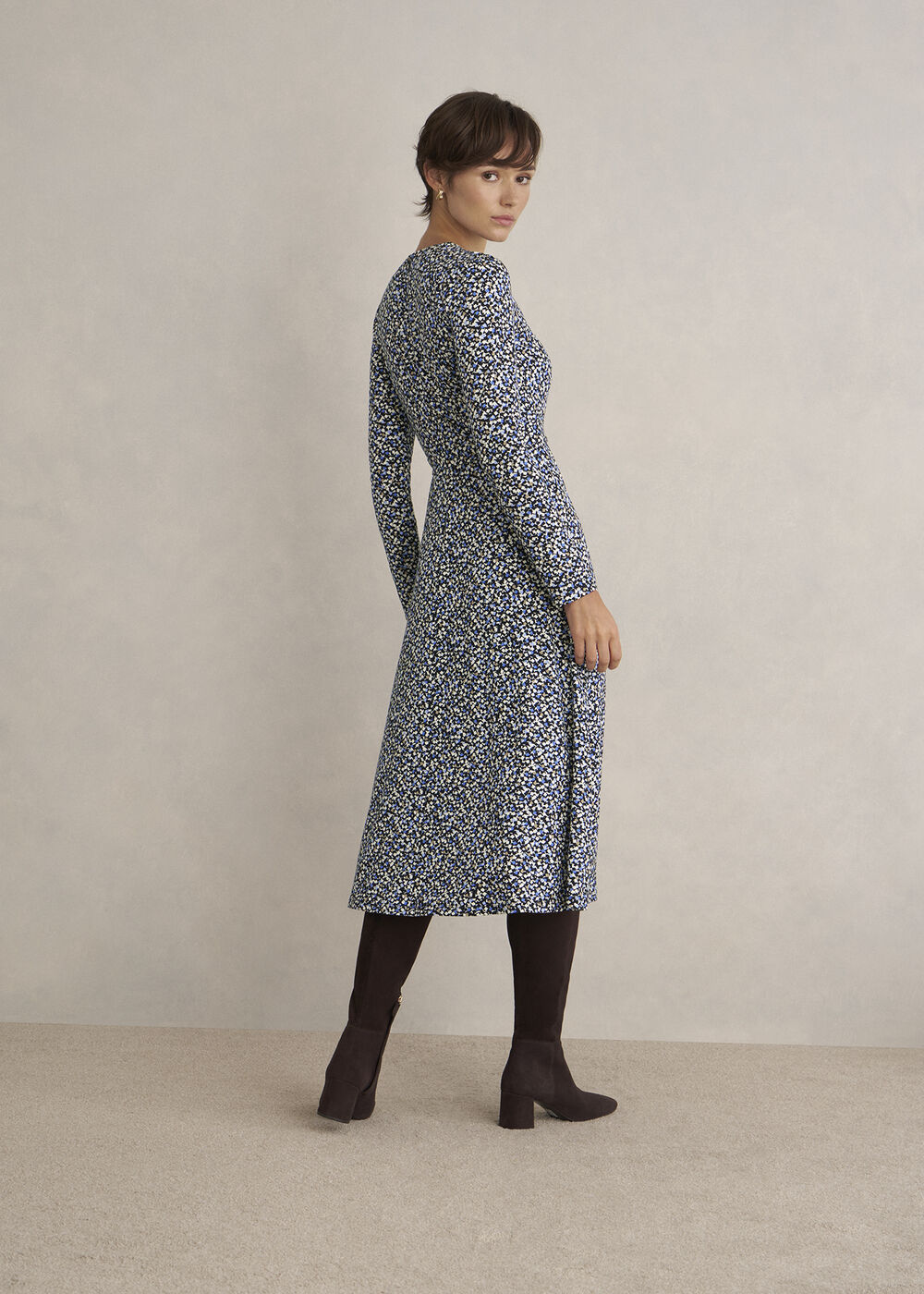 Petite Dakota Dress, Navy Multi, hi-res