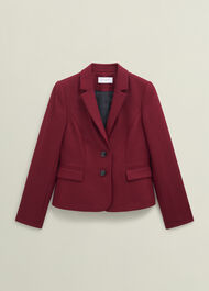 Petite Hackness Wool Jacket, Red, hi-res
