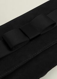 Renata Bow Clutch, Black, hi-res