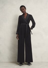 Maia Sleeved Jumpsuit, Hobbs Black, hi-res