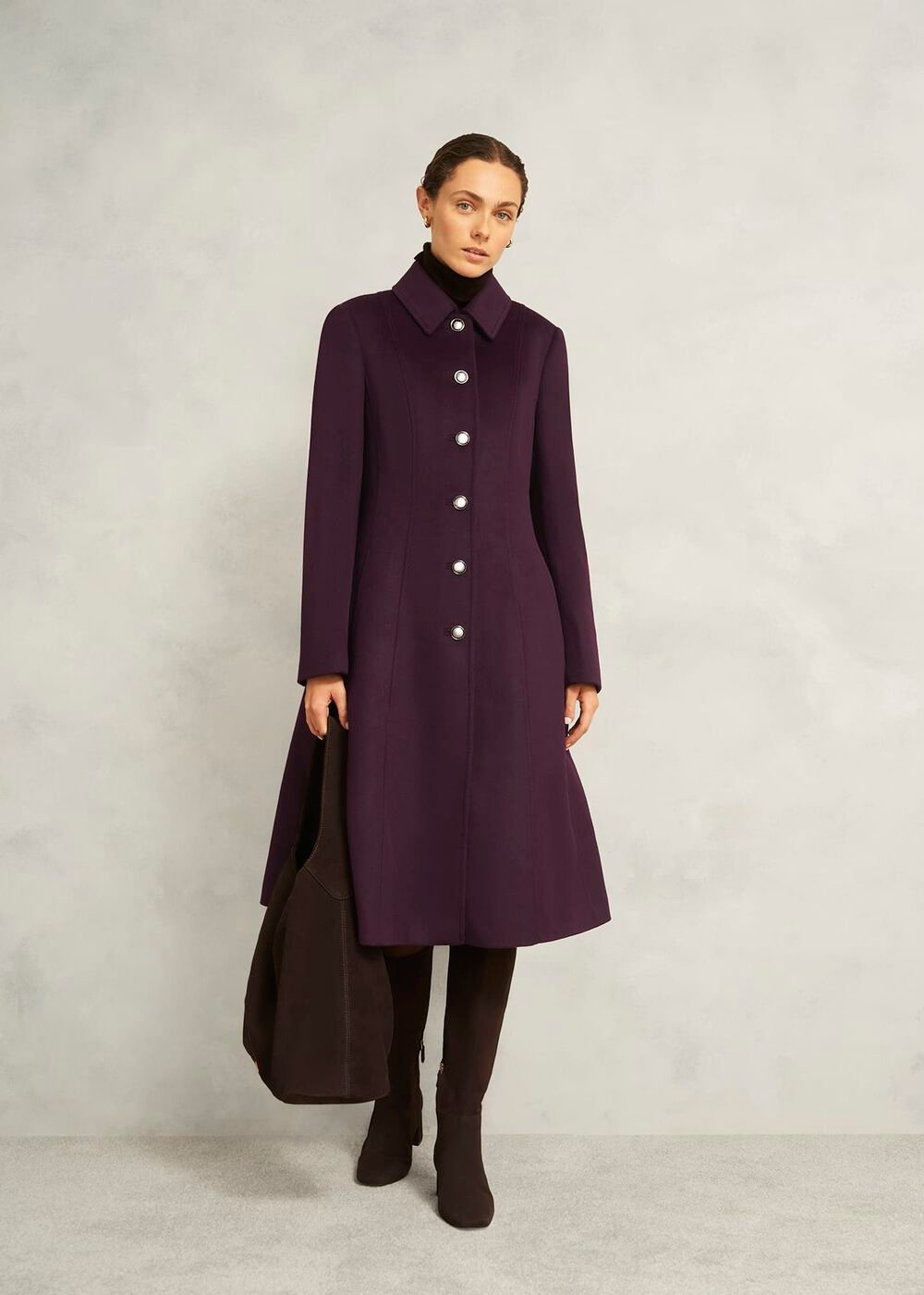 Iona Wool Coat, Malbec Purple, hi-res