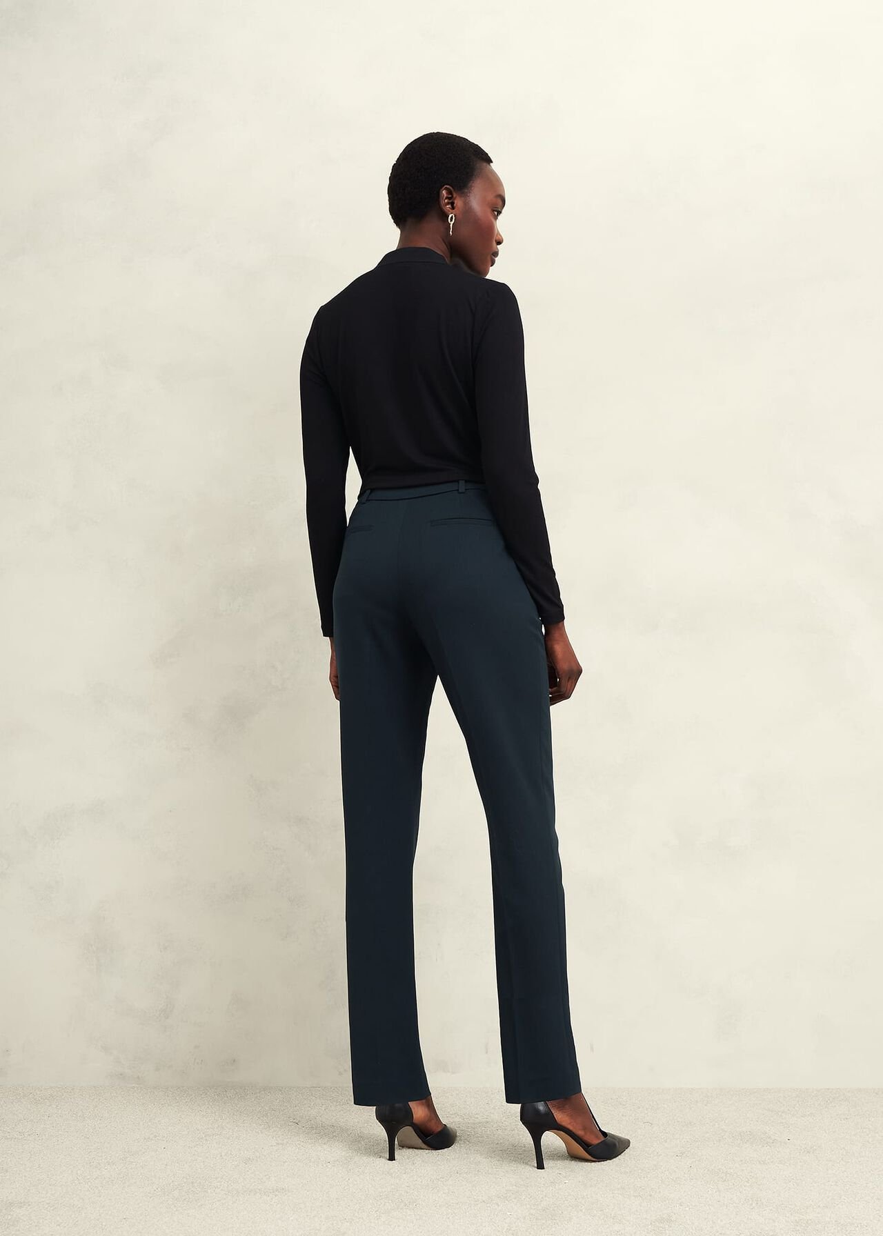Mel Woven Front Top, Black, hi-res