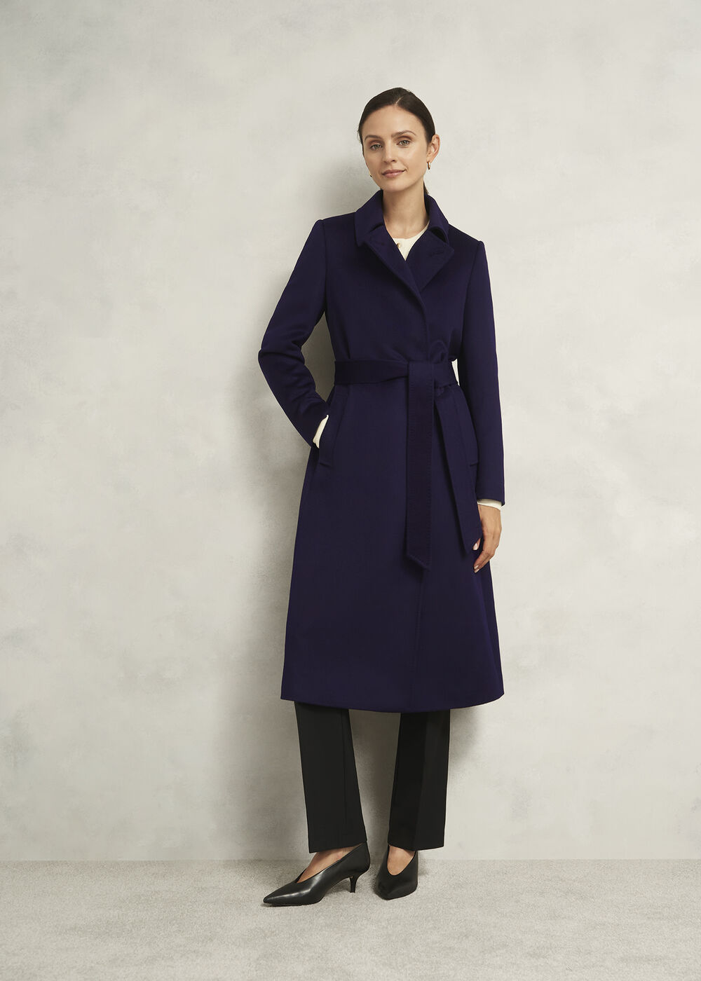 Petite Livia Wool Coat, Midnight Purple, hi-res