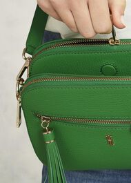 Carlton Leather Crossbody Bag, Laurel Green, hi-res