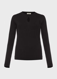Marlena Sparkle Sweater, Black, hi-res