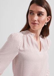 Delany Blouse, Ivory Pecan, hi-res
