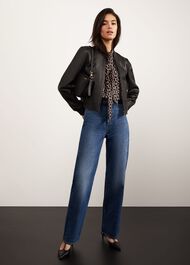 Leigh Straight Jeans, Mid Wash, hi-res
