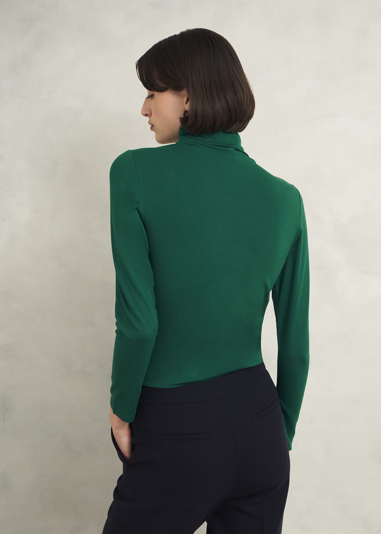 Mischa Turtle Neck Top, Agate Green, hi-res