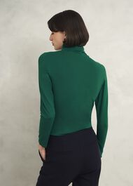 Mischa Turtle Neck Top, Agate Green, hi-res