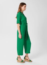 Tazmin Linen Jumpsuit , Amazon Green, hi-res