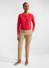 Michelle Cotton Cardigan, Rouge Pink, hi-res