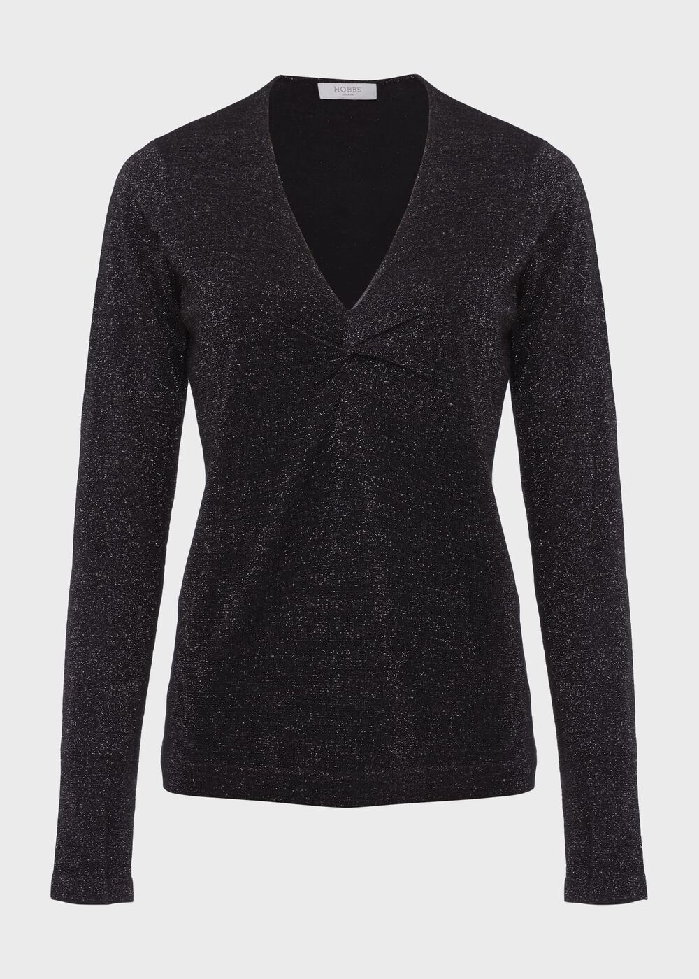 Myla Sparkle Sweater, Black Silver, hi-res