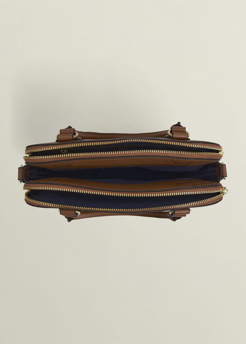 Carlton Large Leather Bag, Tan, hi-res