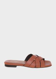 Annie Flat Sandal, Tan, hi-res