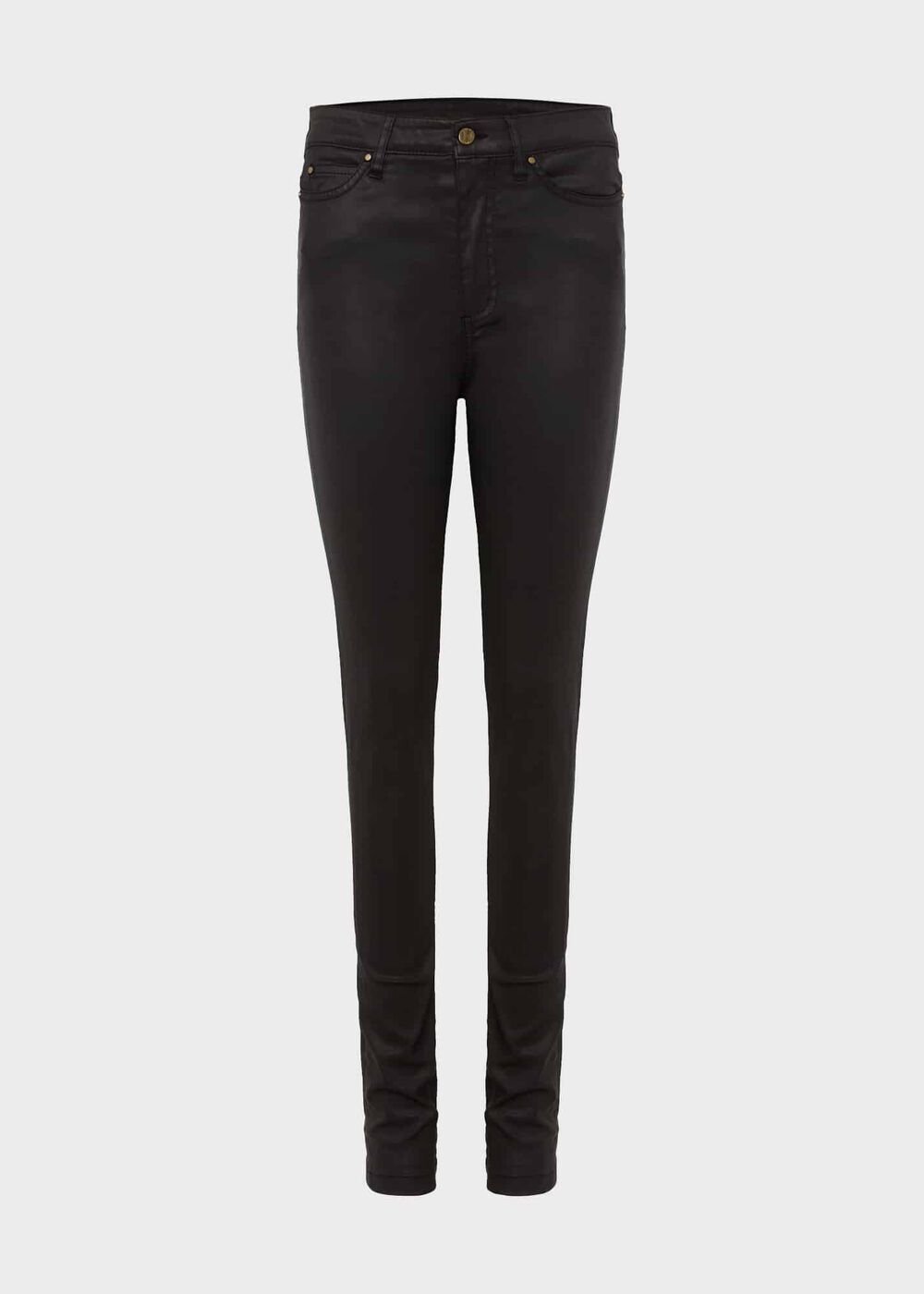 Gia Coated Skinny Jeans, Black, hi-res