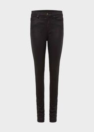 Gia Coated Skinny Jeans, Black, hi-res