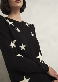 Samira Star Sweater With Cashemre , Black Ivory, hi-res
