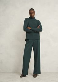 Lucile Wide Pants, Ponderosa Green, hi-res