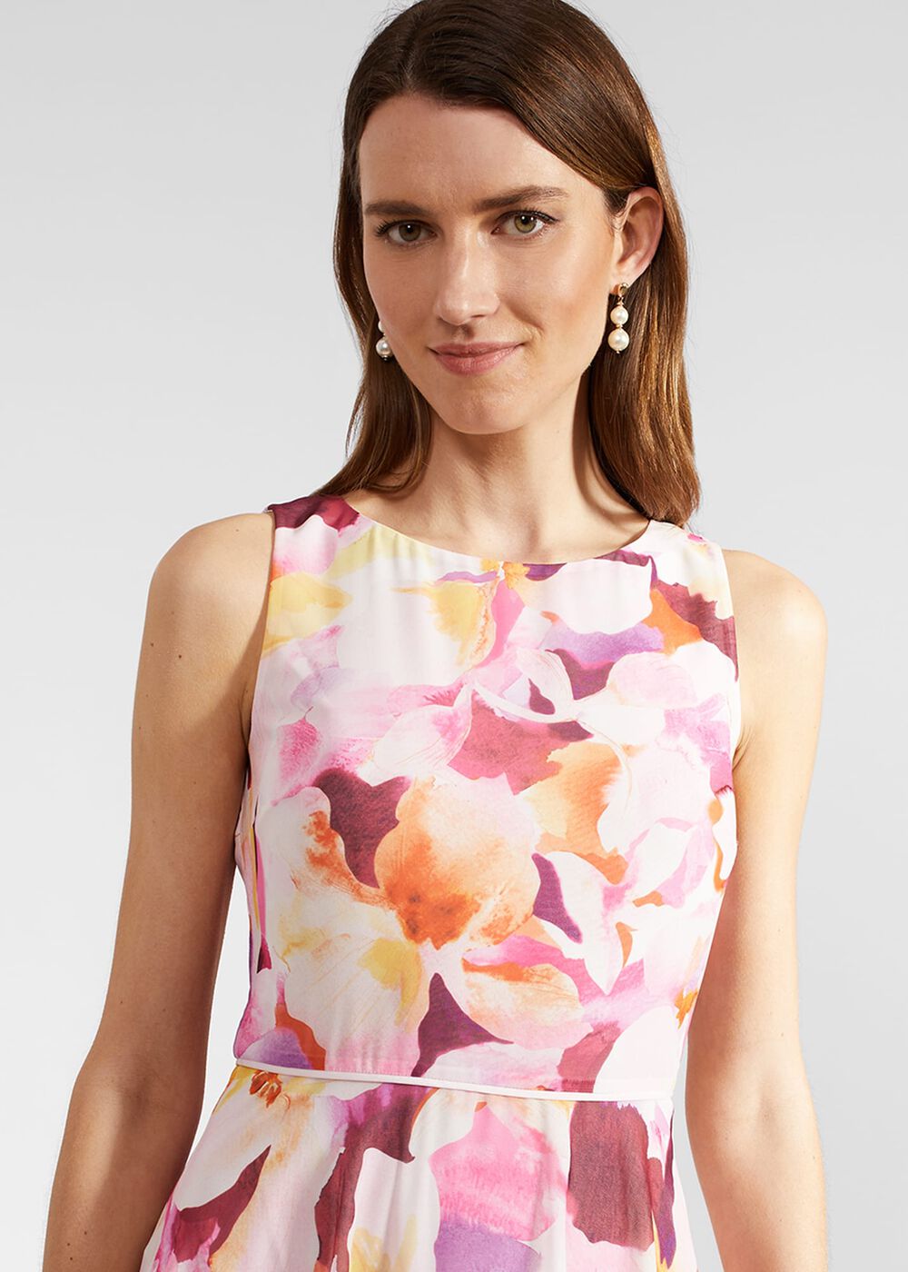 Petite Carly Dress, Pink Multi, hi-res