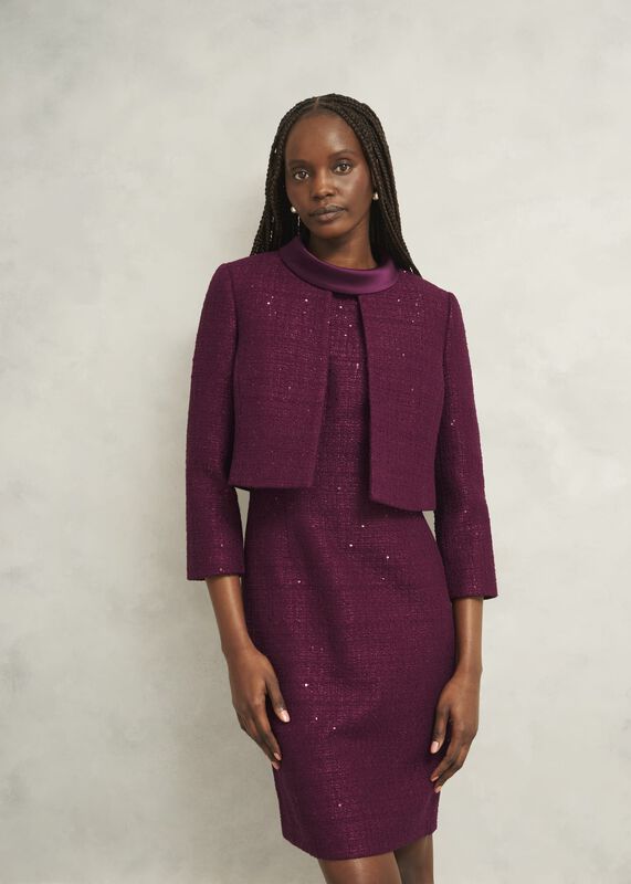 Prisha Sequin Tweed Jacket