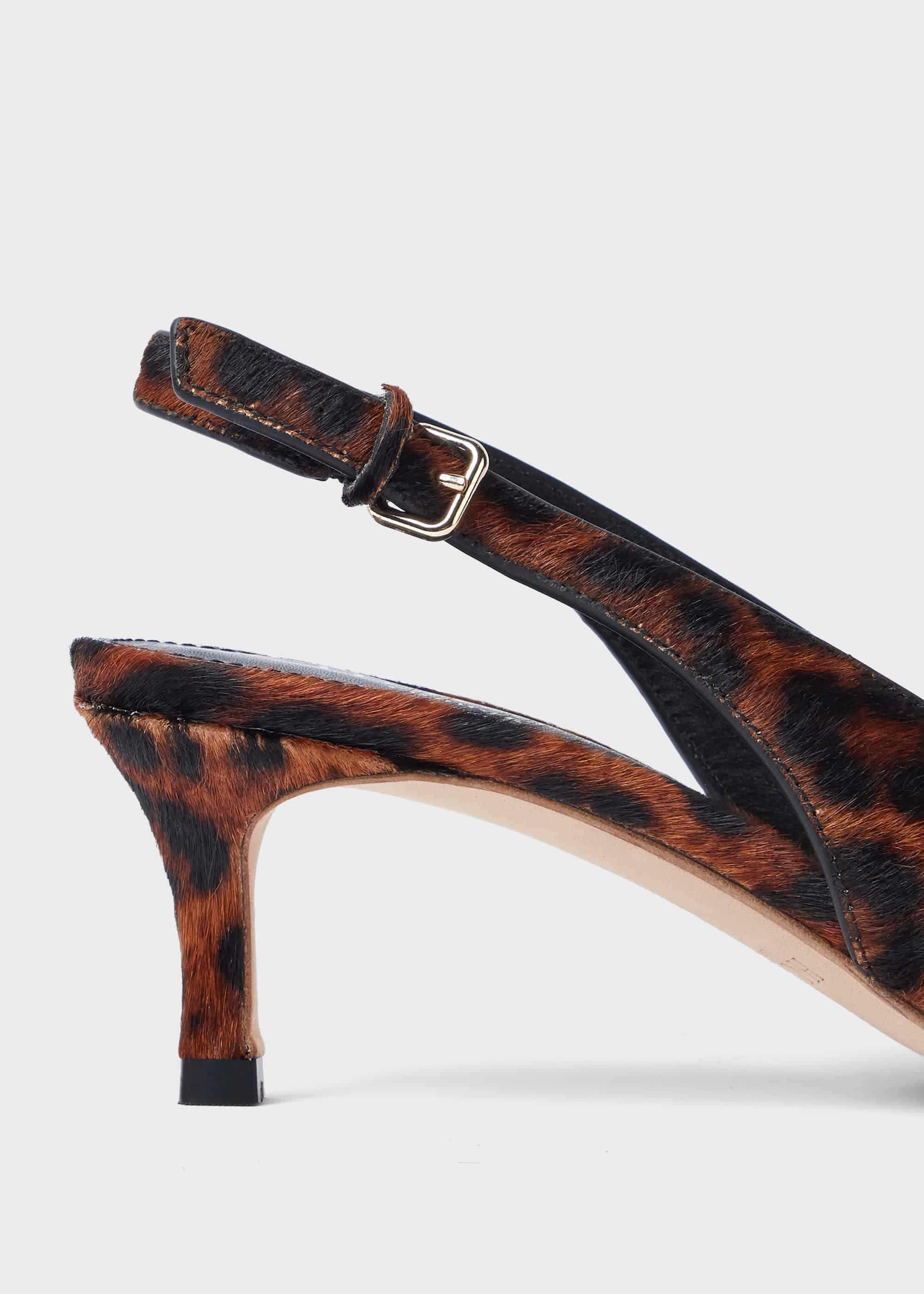 leopard slingback kitten heels