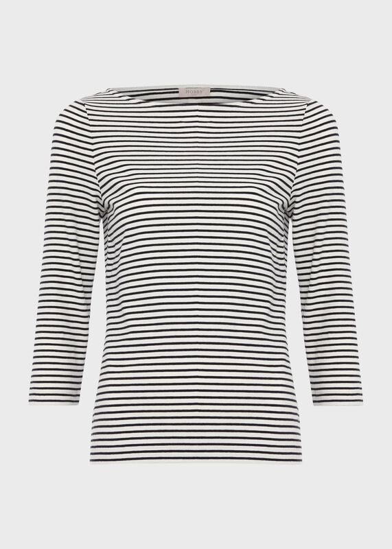 Mallory Cotton Blend Striped Top