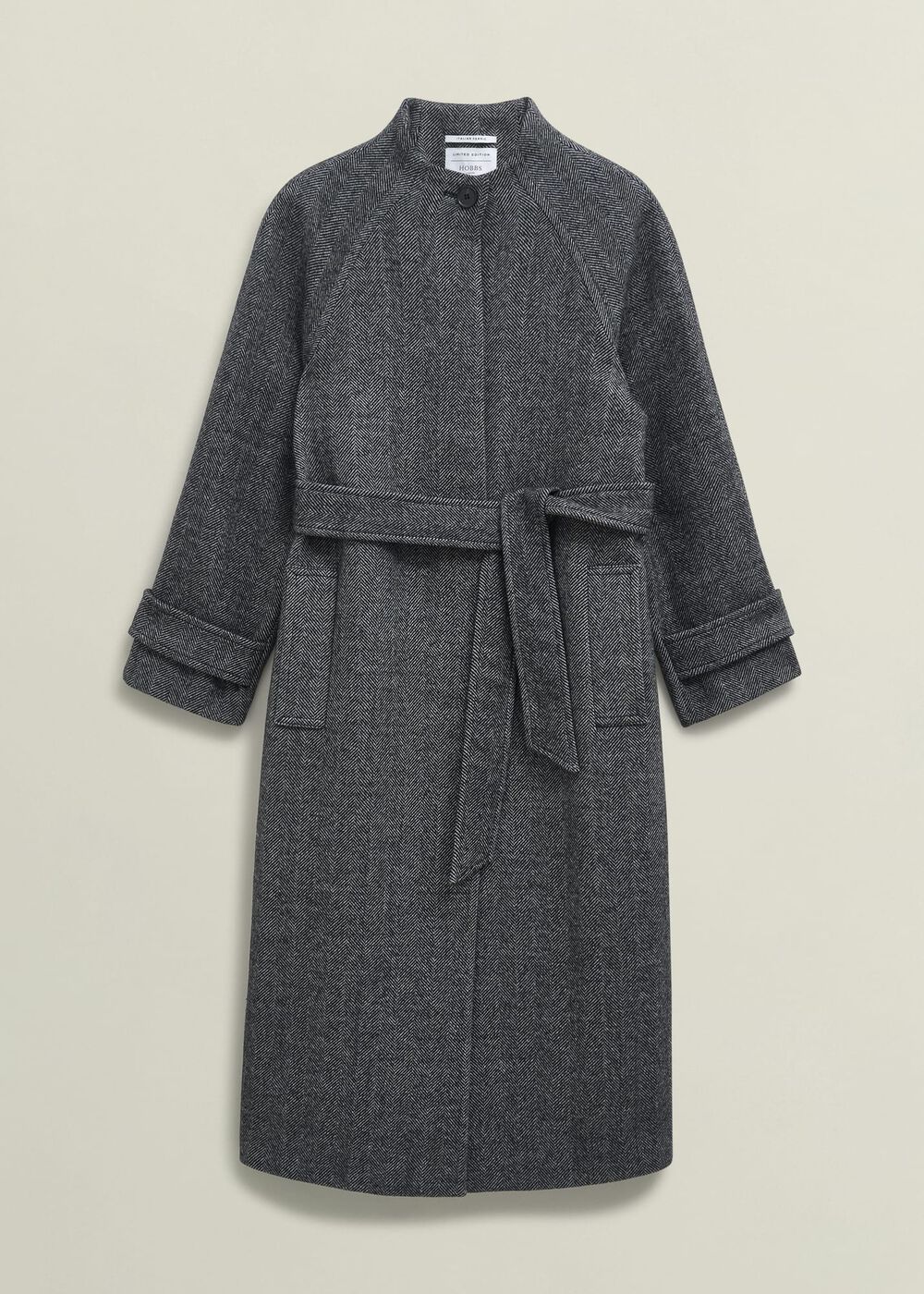 Talbot Wool Blend Coat, Black White, hi-res