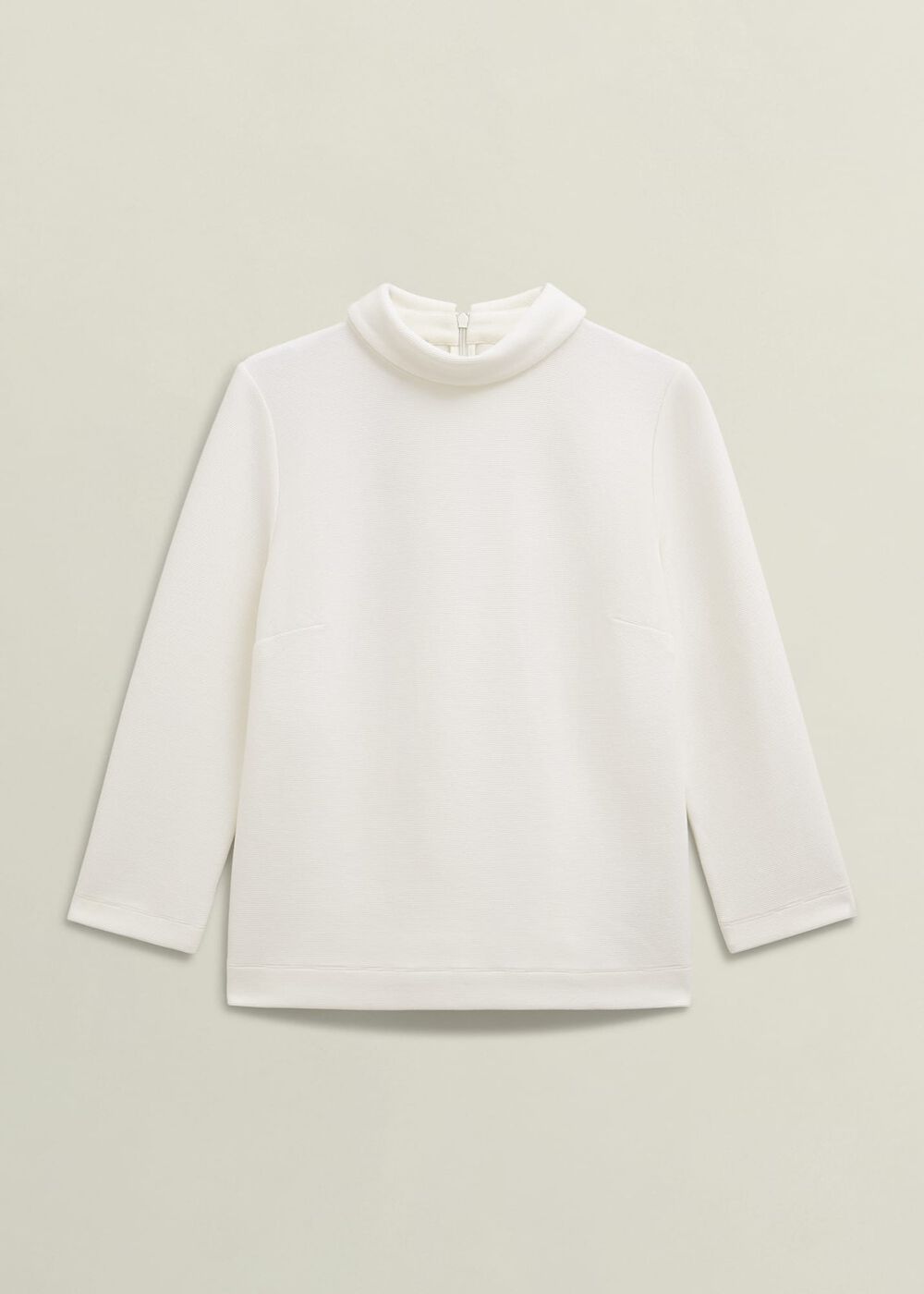 Ivory Tali 3/4 Sleeve Textured Top, Hobbs Ivory, hi-res