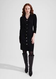 Marlee Knitted Dress, Black, hi-res