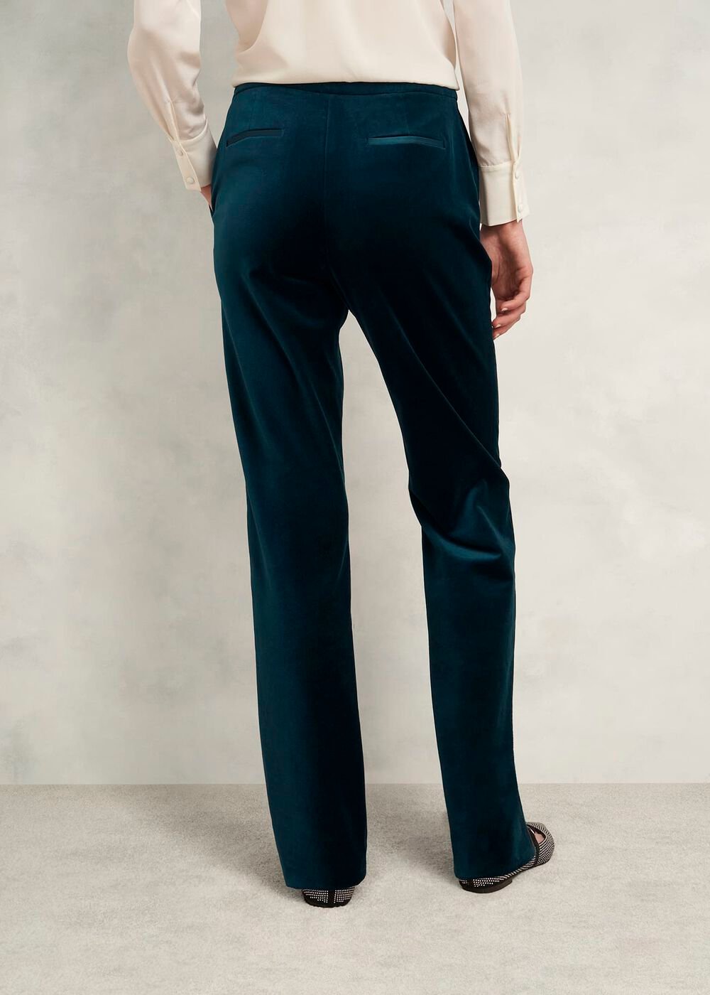 Luna Velvet Straight Pants, Riverside Blue, hi-res