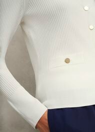 Aubrey Knitted Cardigan, Hobbs Ivory, hi-res