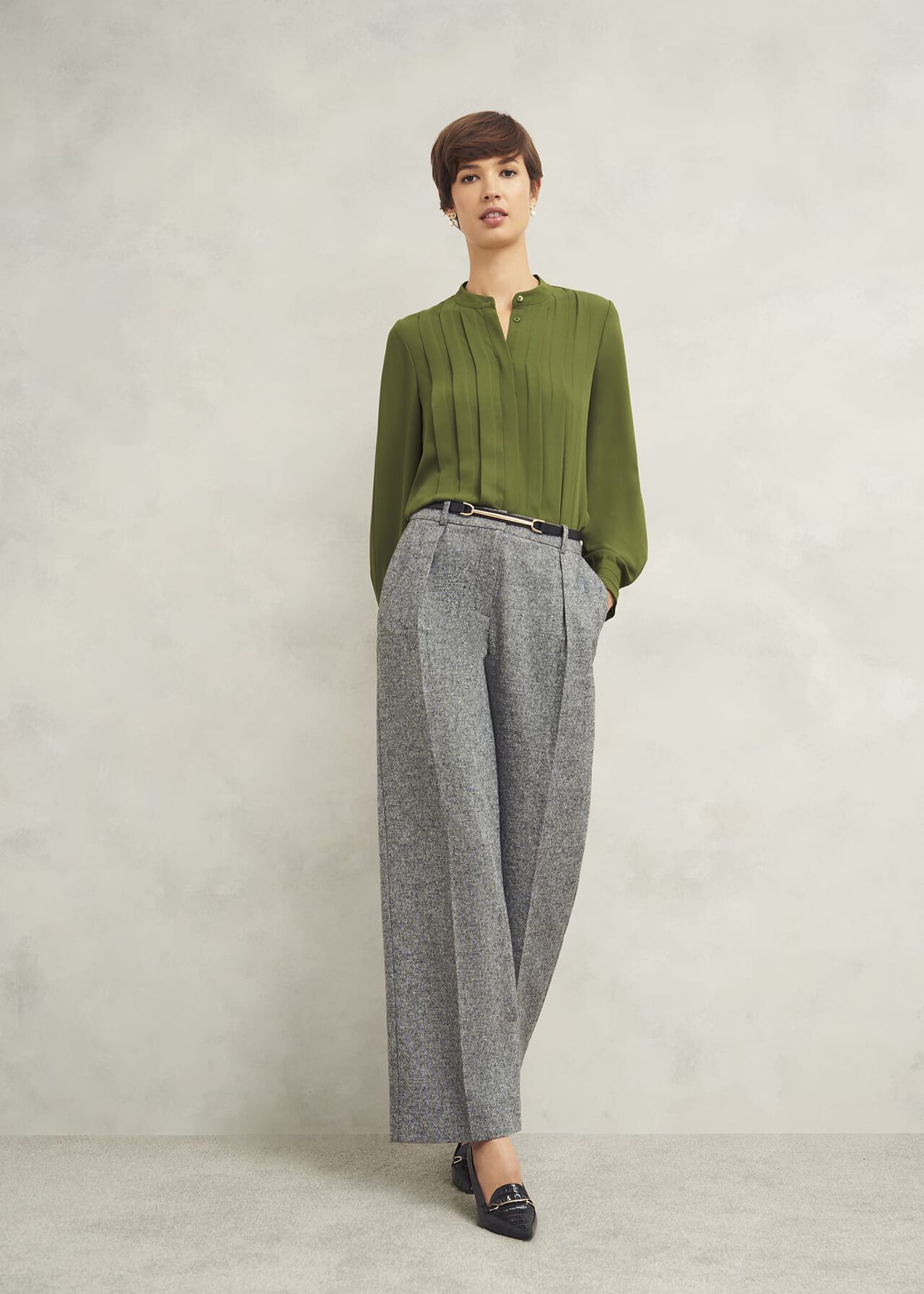 Arizona Blouse, Moss Green, hi-res