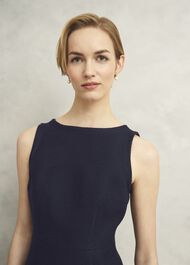Adrian Tweed Dress, Navy, hi-res