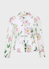 Petite Suzanna Floral Tweed Jacket, Ivory Multi, hi-res