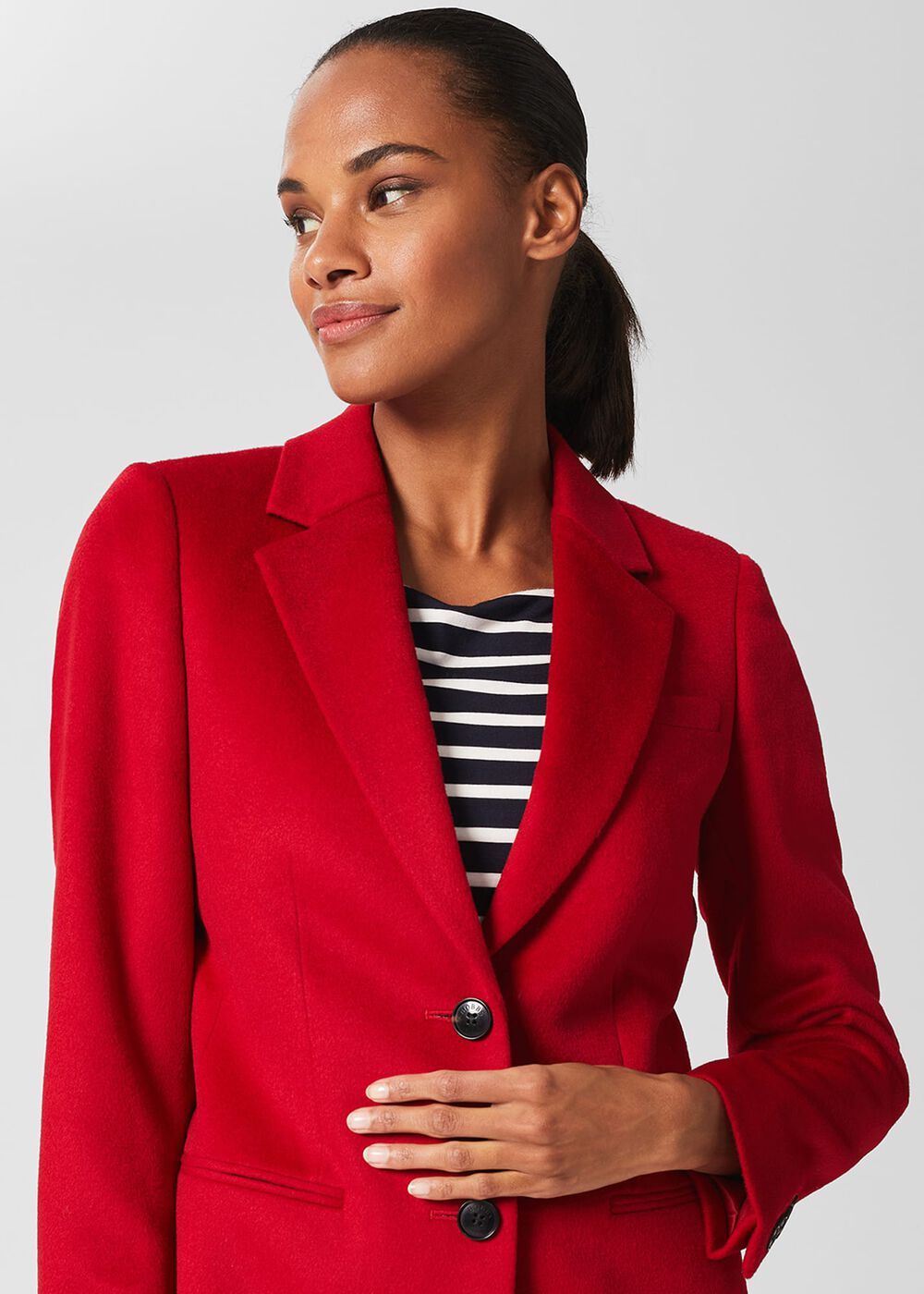 Tilda Wool Coat, Red, hi-res